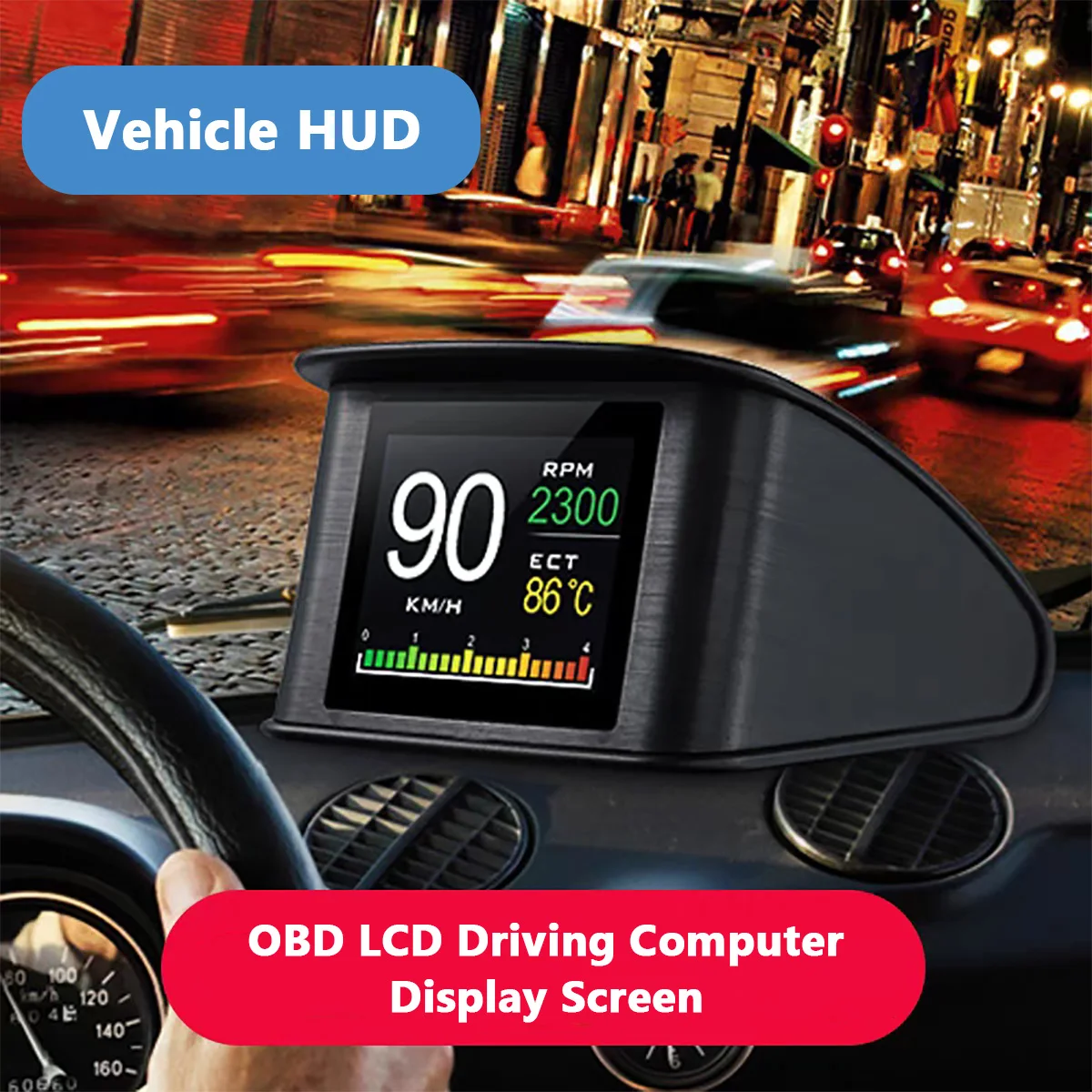 

Vehicle HUD Head Up Display Intelligent High Definition Portable OBD LCD Driving Computer Display Screen Automobile Supplies