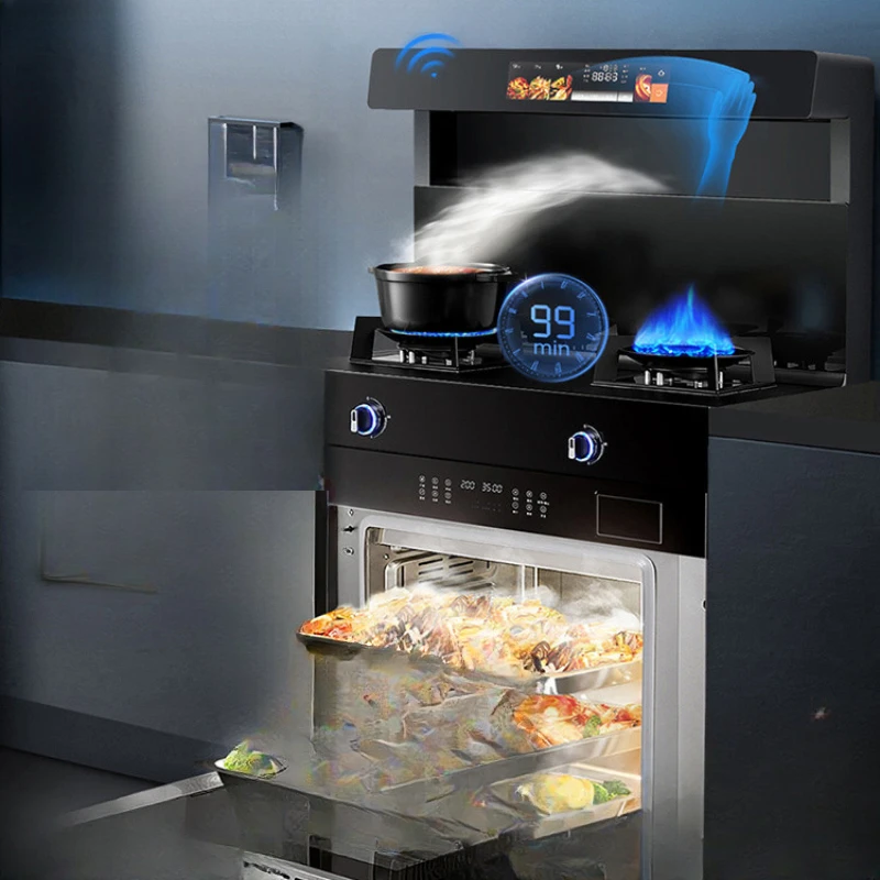 Circulation dual hot air integrated stove 90L steam oven integrated XZ-05C variable frequency intelligent color screen