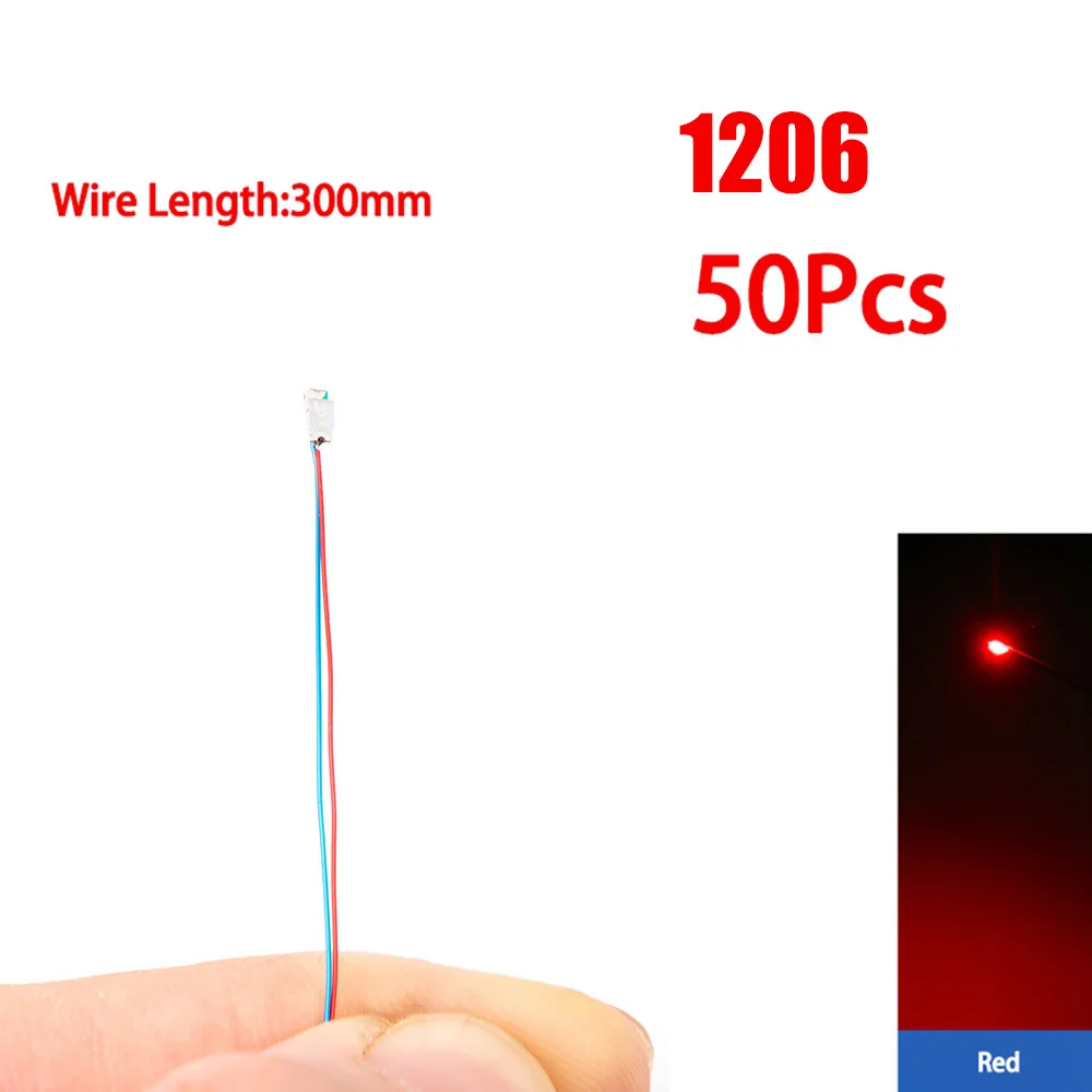 XXFFD Micro LED SMD 0603/0805/1206 – 20 Pièces Avec Résistance 1.5k Pour Modélisme Ferroviaire Et Décoration