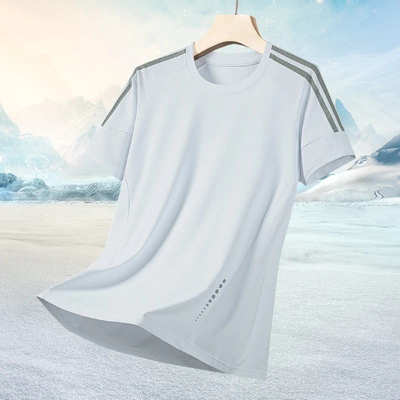 YJKVUR T-shirty oversize męskie 2024 letnie wygodne, oddychające topy z krótkim rękawem szybkoschnące Outdoor Sports siłownia koszulki do biegania