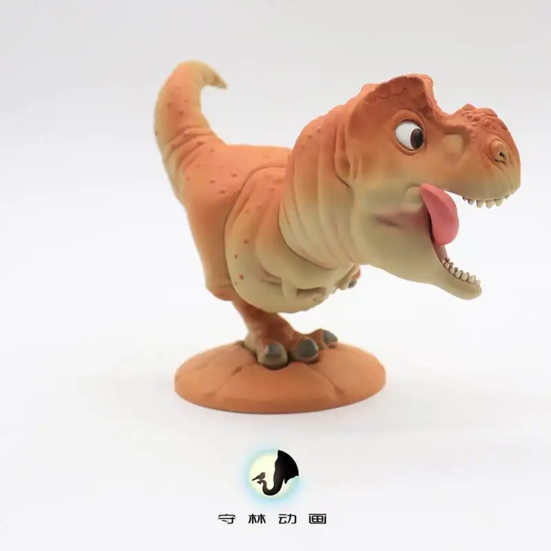ShouLin Animation Chibi T-Rex Figure Tongue Out Dinosaur Model Collectible Toy 8.5cm Height 11.5cm Length For Kids Adults