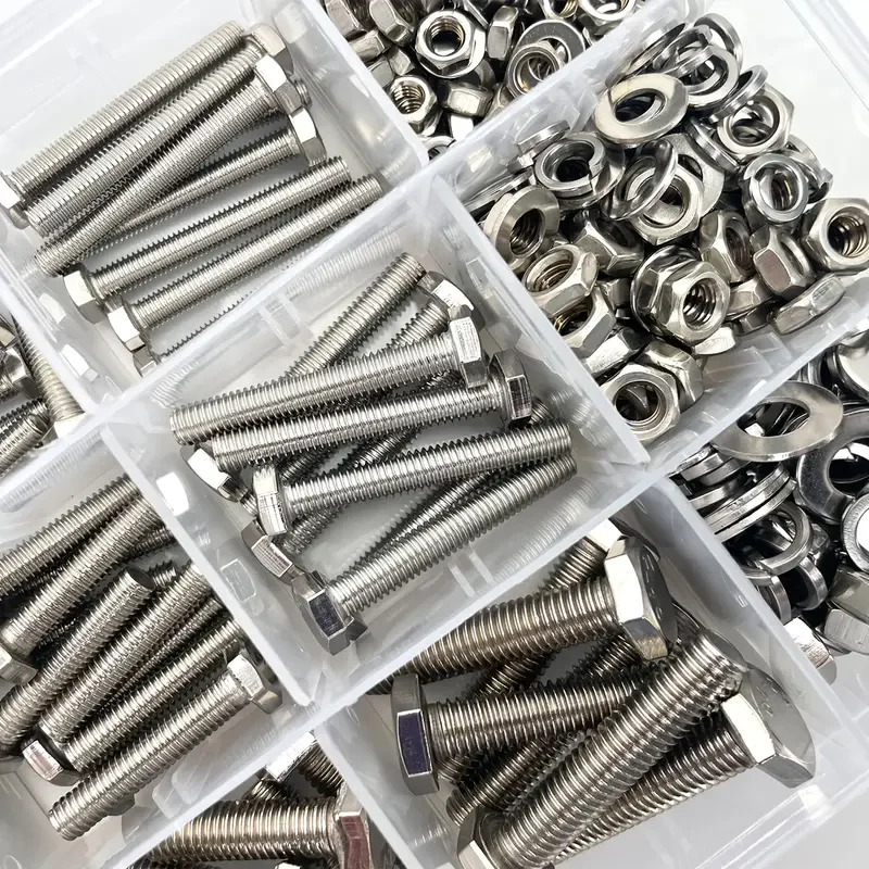 

448pcs M5 M6 M8 Bolt and Screw Combination, Stainless Steel Metric Bolt Combination, Nut and Bolt Set with Flat Washers and Spri
