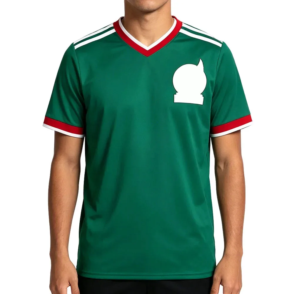 Men Women Clothing Mexico Football Tee Jersey 2026 Soccer World Game Design Print T-shirt Summer V-neck Short Sleeve Male Shirts