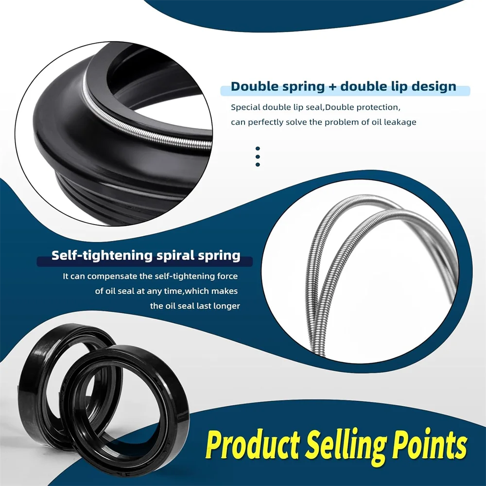 Fit for SUZUKI GSX-8R VSTROM DL800 Motorcycle Fork Dust Oil Seal GSX750F GSX600F SV650 SV650X SFV650 GSXR600 750 VL1500 VL800 view 3