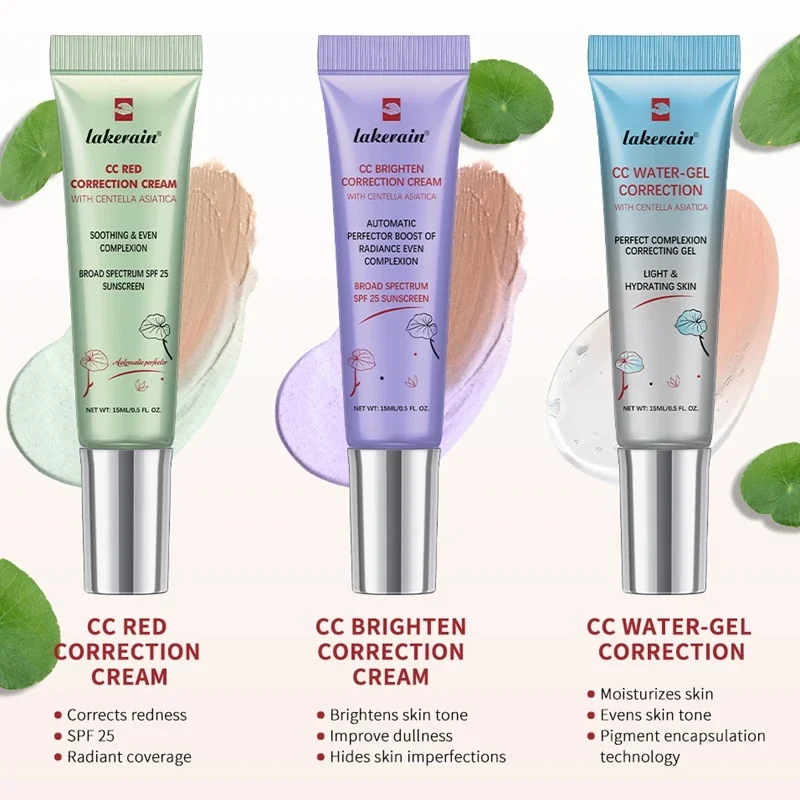 CC Crema per la correzione rossa Primer idratante Trucco anti-sudore impermeabile prima del correttore Cosmetico per il trucco delle donne duraturo