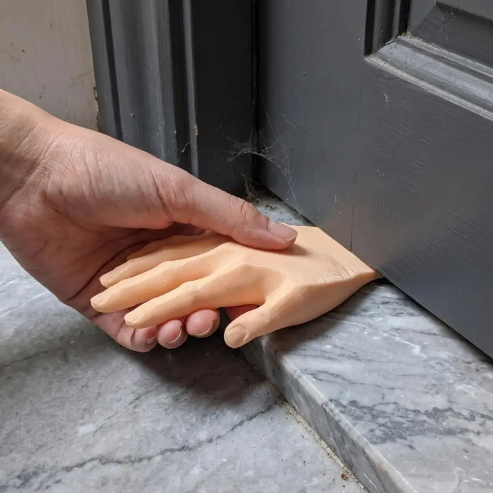 Home Decor Ghost Hand Door Wedge Realistic Halloween Ghost Hand Doorstop 3d Printed Decorative Palm Door Stopper for Bedroom