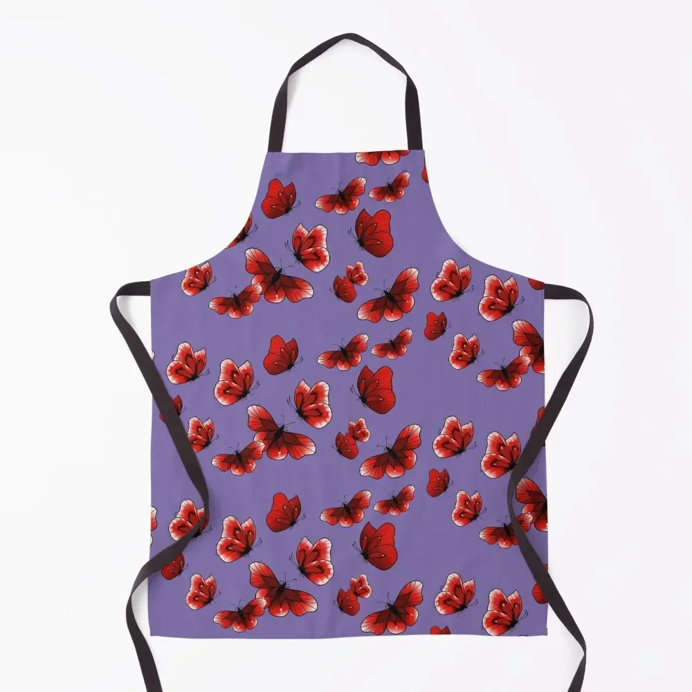 

Red Butterflies for my Mom, All Over Print, Moths and Butterflies Apron women's kitchens Kitchen For Man kitchen gadgets Apron