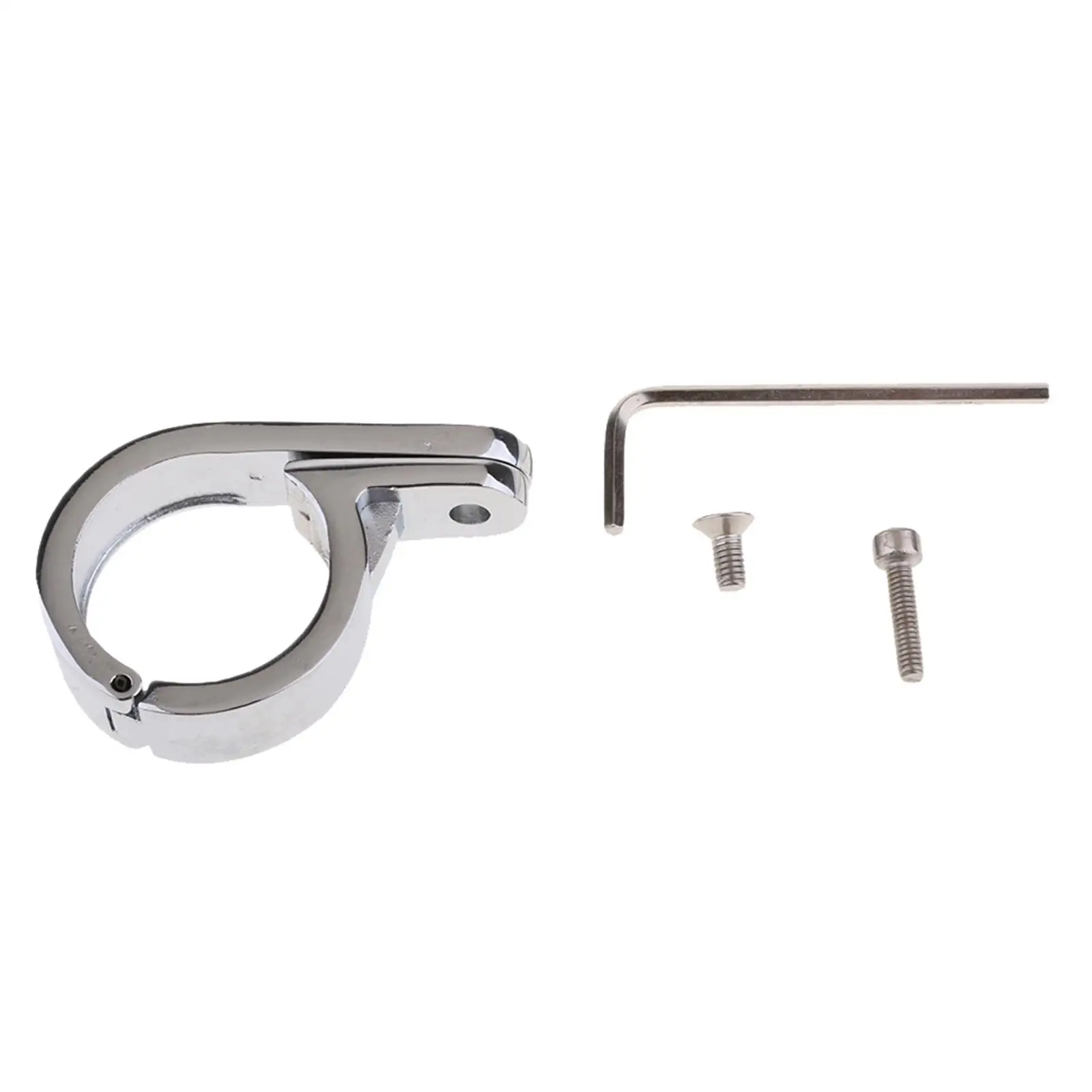 Motorcycle Mirror Bracket Chrome Metal Handlebar Clamp Universal 32mm Mount for Clock Thermometer and Rearview Mirrors