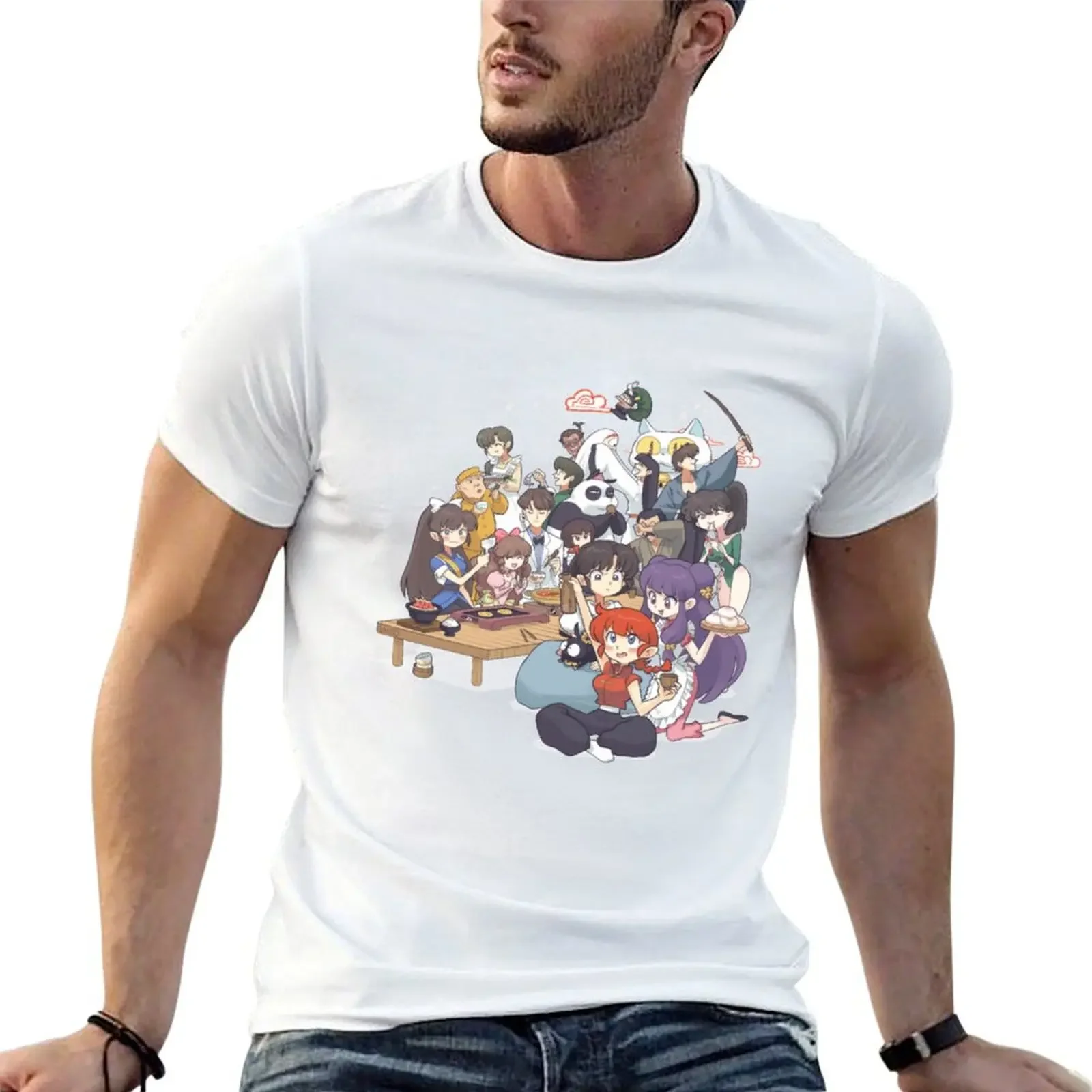 

Ranma and friends - Ranma 1/2 Anime T-shirt sports fans customs oversizeds mens graphic t-shirts