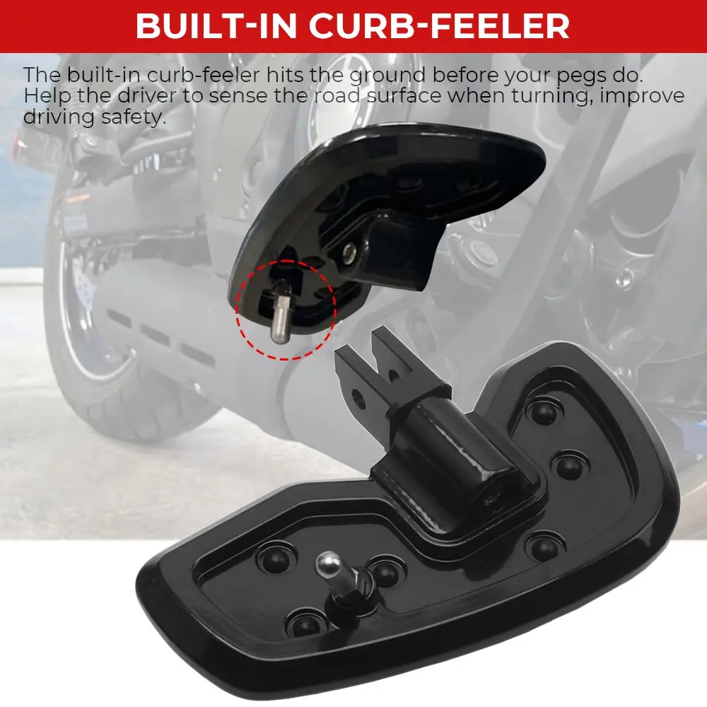 مساند قدم للسائق باللون الأسود للدراجة النارية أوتاد قدم قابلة للتعديل زوج واحد مناسبة لدراجة Harley Softail Breakout 117 FXBR 2023، 2024 #6
