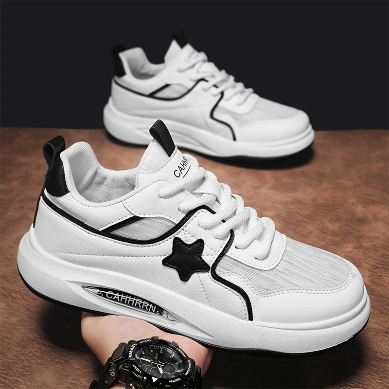 Men Sneakers Vulcanized Shoes Personalized Star Design Skateboard Outdoor Casual Breathable Sports Shoes Tennis Running Sneakers