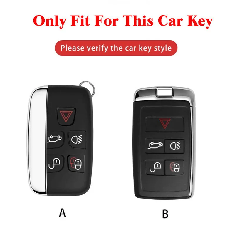 Car Key Case For Land Rover Range Rover Sport Elander 2 Evoque Freelander Velar Discovery 4 Jaguar XE XJ XJL XF Guitar E-Pace