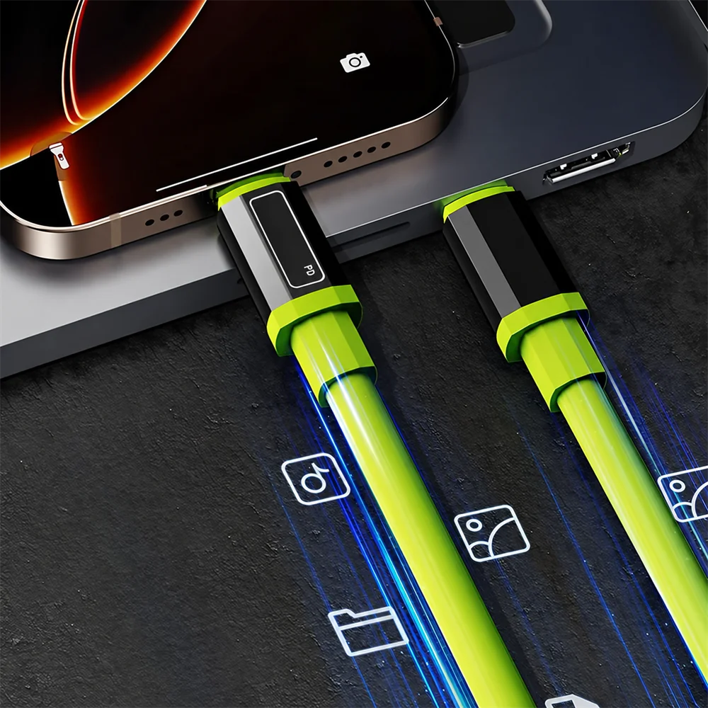 USB C To C Data Cable PD Fast Charging Charger Line for iPhone 16 17 Samsung Xiaomi Phone 0.3m/1m/1.5m/2m Dual Type C Cord
