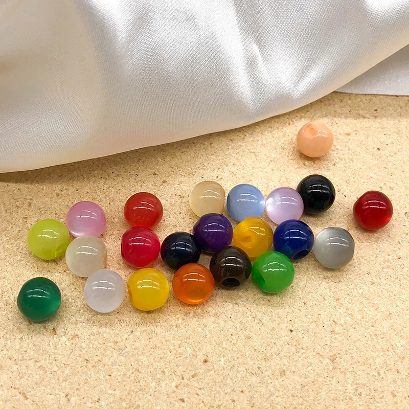 11mm Round Multi Color Single Hole Acrylic Imitation Pearl Beads Loose Beads for DIY Scrapbook Decoration Garment Beads