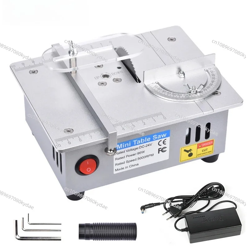 Mini Table Saw 96W 5000RPM Woodworking DIY Cutting Machine Electric Desktop Saws Bench Saw Household Cutting Machine 775 Motor