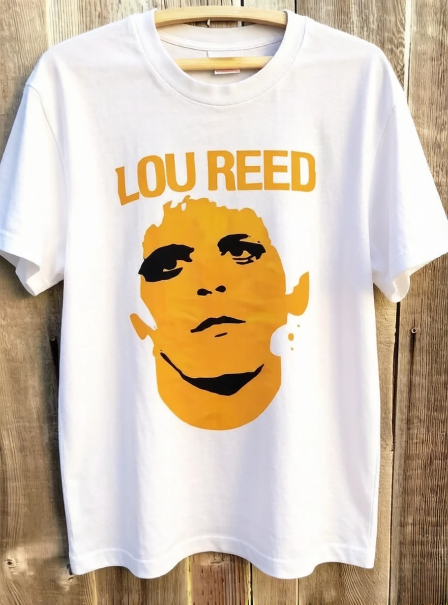 2026 Summer Lou Reed Face Graphic Short Sleeve T Shirt Men Women Luxurious T-shirt Casual and Comfortable Streetwear