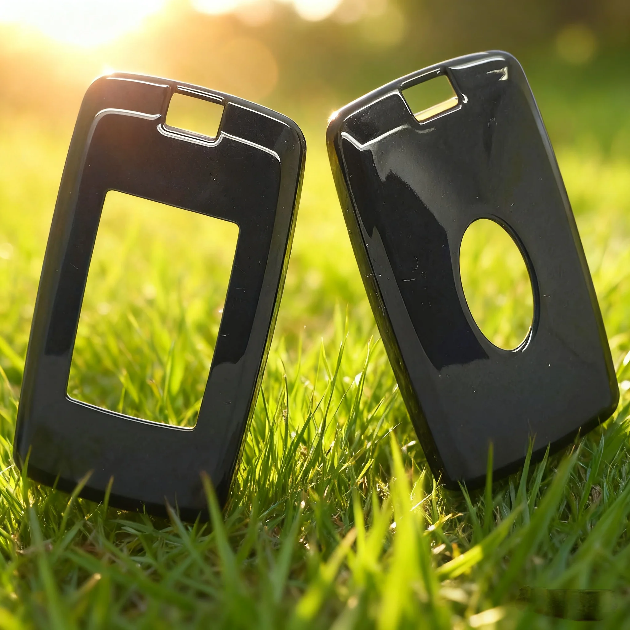 車のカーボンファイバースタイルブラックスマートキーフォブケースシェルカバー、ランドローバーレンジローバーディスカバリージャガーXE E-PACE 2020 2021に適合