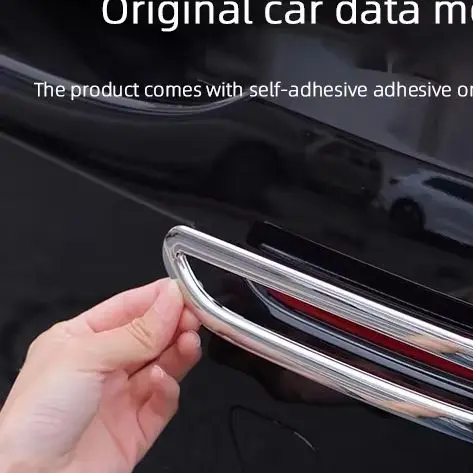 

For Mercedes Benz E Class W214 2024 2025, 2pcs Car Rear Tail Light Frame Fog Lamp Decorative Cover External Trim Accessories