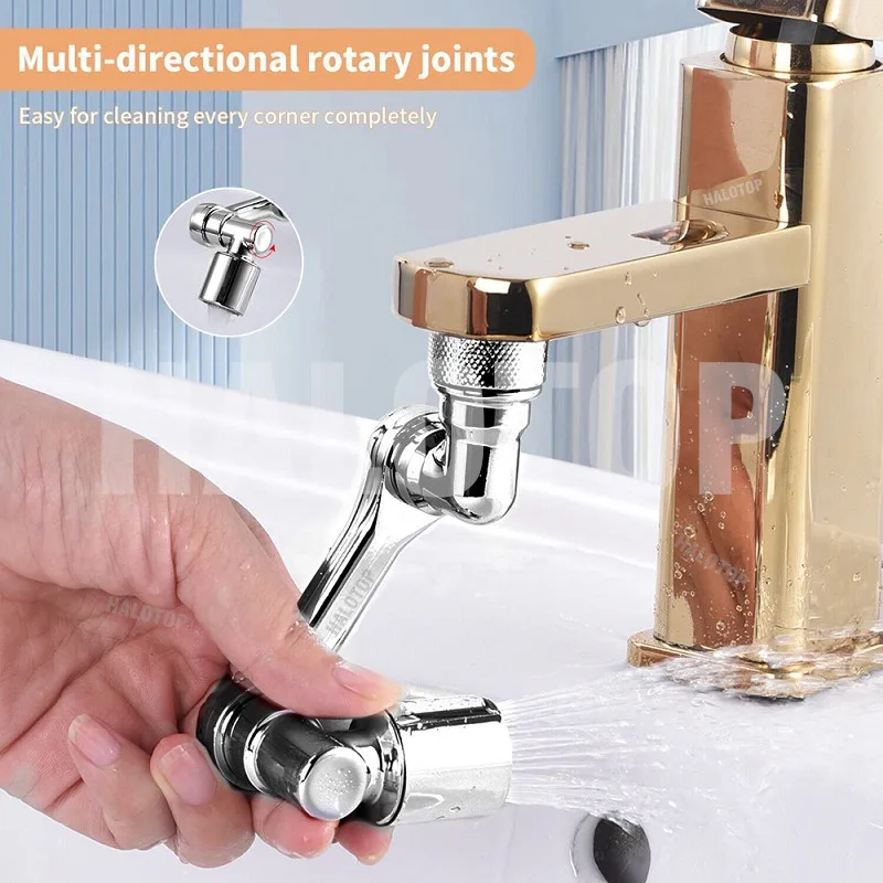 Universal 1080° Rotation Faucet Aerator Extender Swivel Robotic Arm Faucets Sprayer Head Nozzle Kitchen Tap Saving Water
