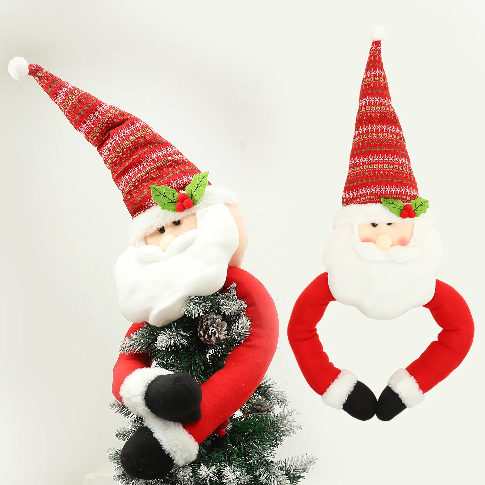 

Christmas Tree Topper Large Santa Claus Cartoon Ornament Xmas Tree Treetop Decoration Party Supplies Xmas Treetop