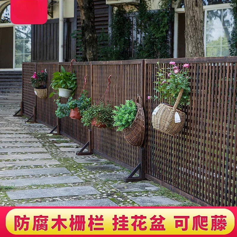 Antiseptic Wood Fence Subareas Screens Wood Grid Climbing Vine Flower Stand Wooden Fence Garden Fence Garden