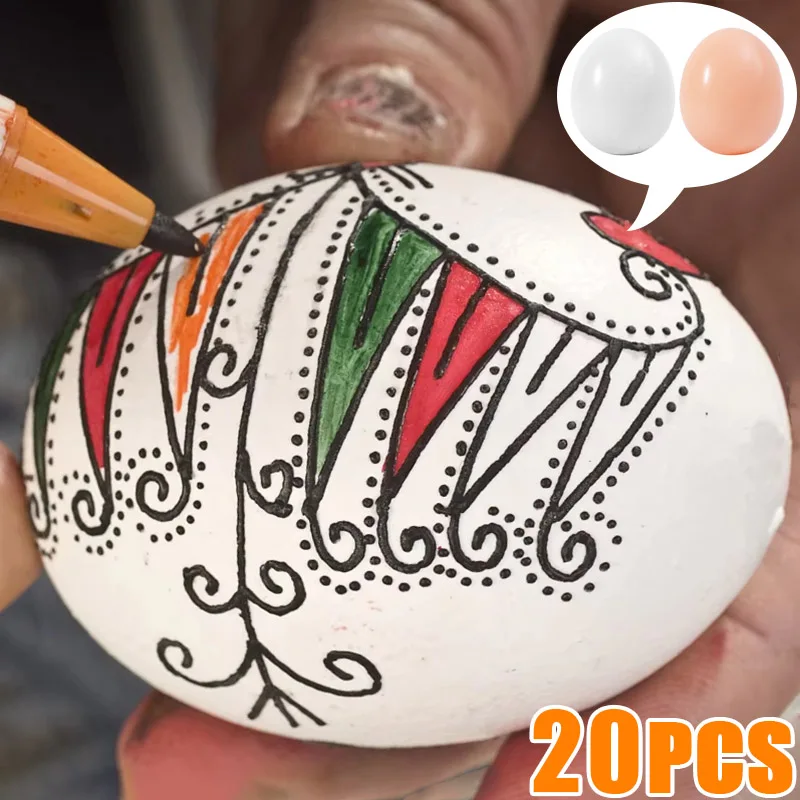 Easter Egg Decoration Gift Simulation Egg DIY Graffiti Toy Egg Solid Hand-painted Children's Education Model Food Creative Props