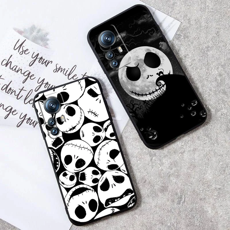 Disney Jack Skellington Anime For Xiaomi Mi 14 13T 13 12T 12 11T 11i 11 10T 10 Pro Lite Ultra 5G Black Back Phone Case