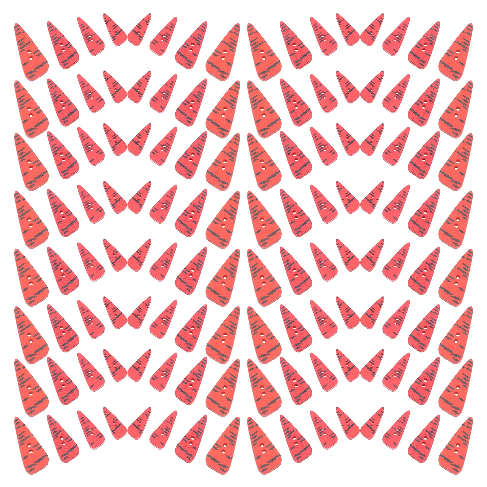 

100Pcs Wood Carrot Buttons 2 Holes Painted Wood Buttons for DIY Sewing Snowman Nose Christmas Crafts Quilting Clothes