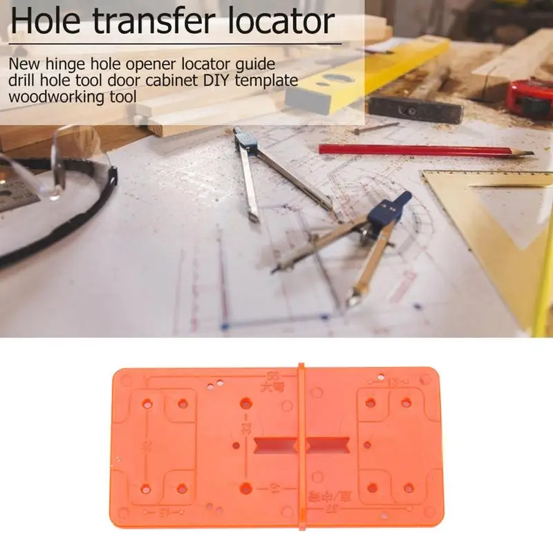 35mm 40mm Hinge Hole Drilling Guide Locator Hole Opener Template Door Cabinets DIY Tools Installation Tool for Carpenters