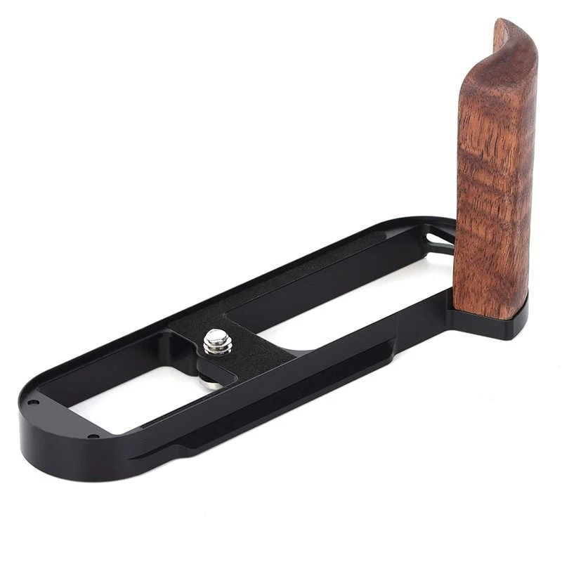 Y45A-For LEICA Q2 Q3 Camera Arca Tripod Bracket Hand Grip QR Plate Wooden Handle Wood Grip For LEICA Q2 And Q3 L Bracket
