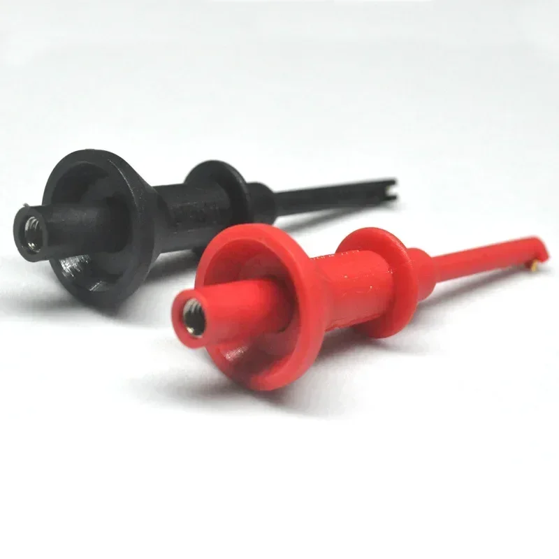 Multimeter Probe Hook 4mm Threaded Socket Smd Ic Clamp Spring Damage Test Gilding Suitable for Test Lead 2mm/4mm/M4 Interface image 2