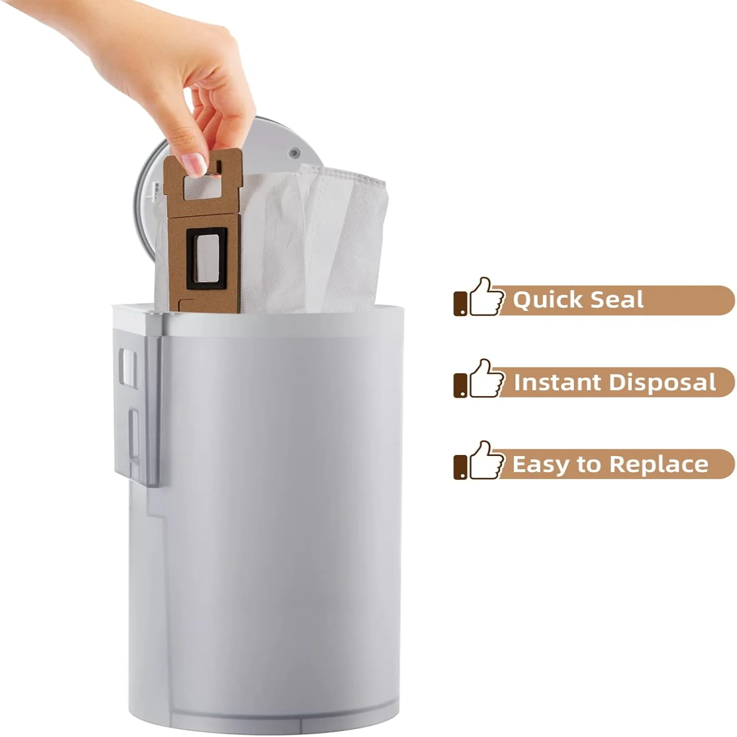 Dust Bag for  S7 / S7+ Vacuum Cleaner Auto-Empty Dock, 3L Large Capacity Replacement Bag for   S7 / S7+  Factory Accessory Set (