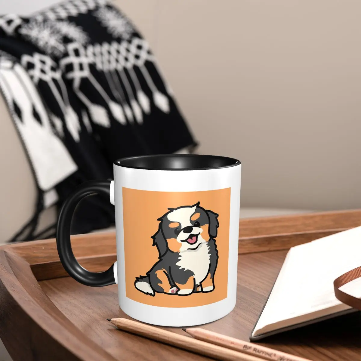 

Cute Bernese Mountain Dog Puppy Mug Funny Ceramic Coffee Cups Tea Mugs Milk Cup Drinkware Gift for Friends