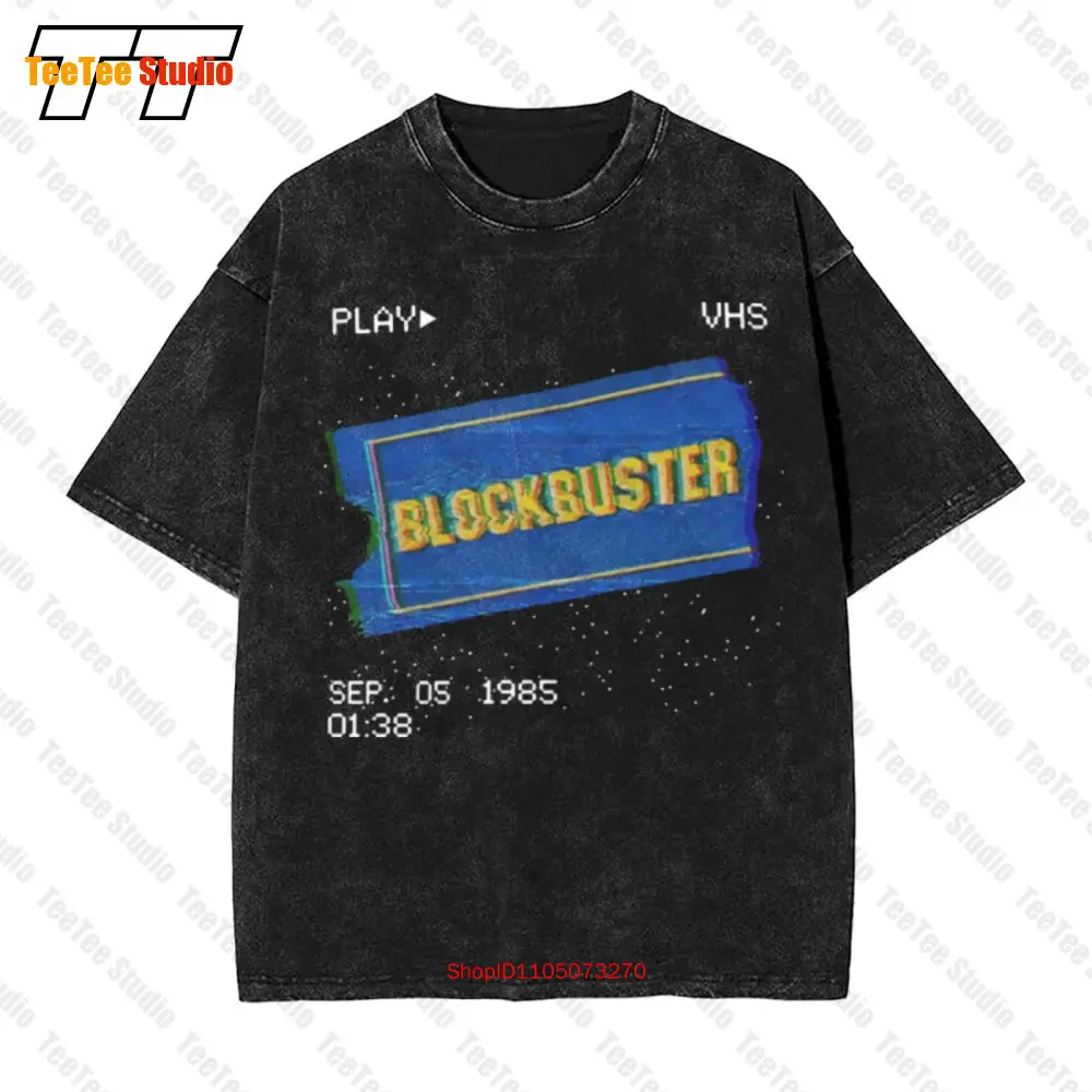 

Винтажная футболка большого размера Blockbuster Video Games Vintage Store E1FI
