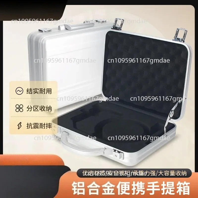 Portable aluminum-magnesium alloy toolbox Instrument equipment box File Computer custom aluminum alloy toolbox