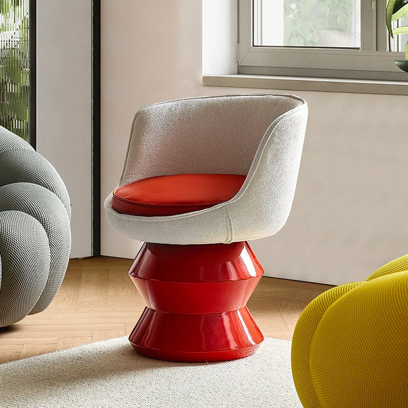 

Italian leisure chair designer single chair living room balcony Internet celebrity rotatable creative negotiation chair