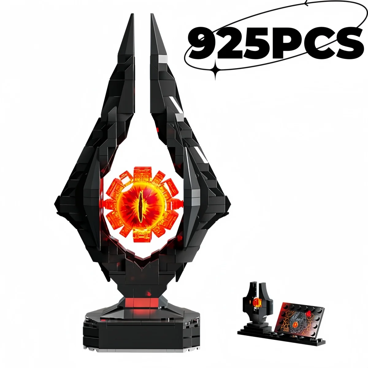 

925 шт. MOC Allfather's Eye Темная модель, комплект строительных блоков, украшение для рабочего стола, игрушки «сделай сам» для детей, праздничные подарки, подарки на день рождения