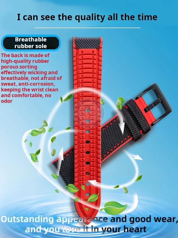 Ремешок для часов с механизмом погружения для MIDO TV M049.526 нейлоновый силиконовый ремешок для часов 22 мм мужской черный, синий, зеленый, красный, защищенный от пота браслет