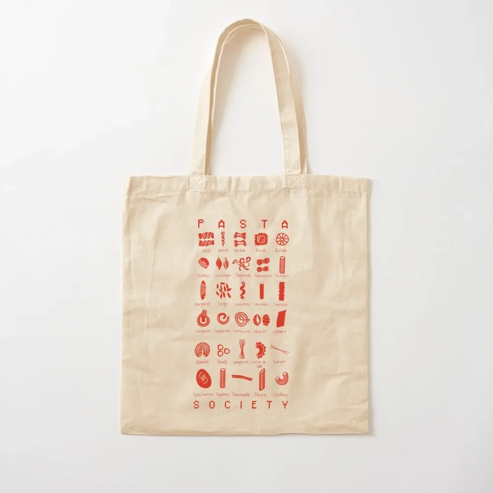 Pasta Society Red Tote Bag shopper bags Beach bag Women's shopper tote bags men Tote Bag