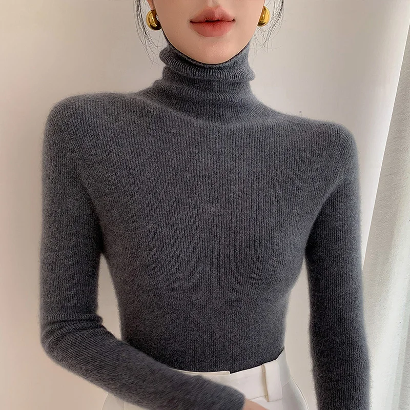 

2025 New Autumn And Winter Cashmere Sweater Women turtleneck Sweater Wear Pullover Cashmere Sweater Knitwear