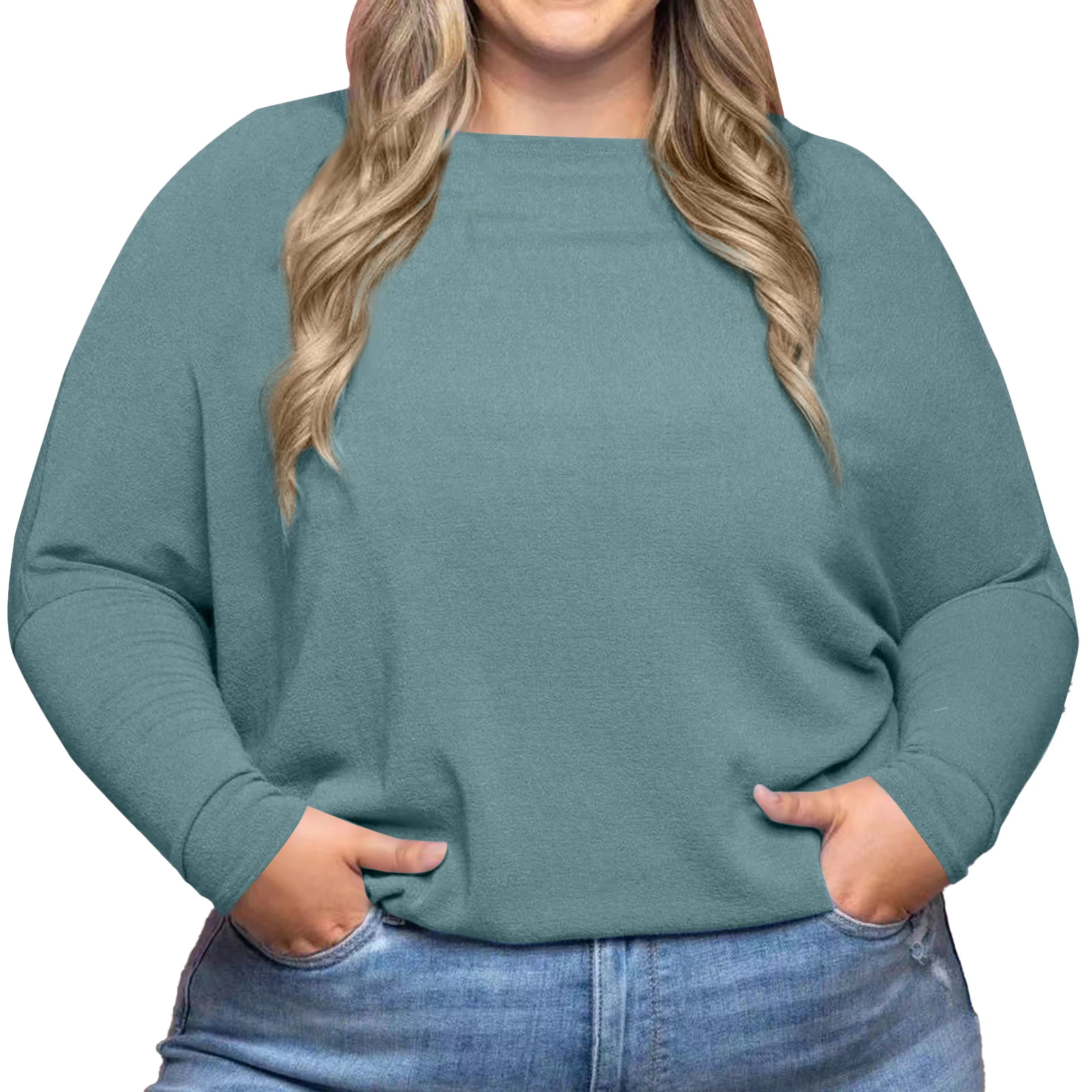 Damskie bluzki plus size na jesień, codzienne, modne, jednokolorowe, z długim rękawem, luźne koszulki, sportowe bluzki do fitnessu.