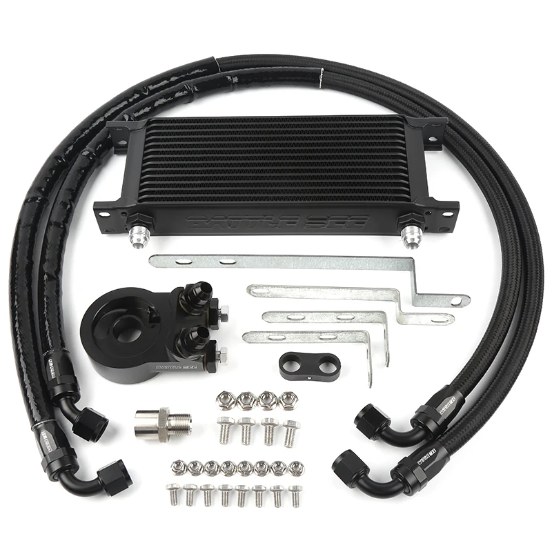 For Volkswagen Second GEN2 EA888 Engine Oil Cooler For Audi 1.8T 2.0T Oil Radiator Kit Golf MK5 MK6 Thermostat Adapter