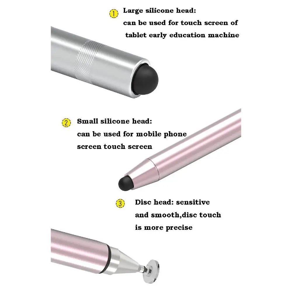 Universal 3-in-1 Stylus Pen High Sensitivity Touch Screen Pen Capacitive Touch Pencil For Smooth Writing Drawing Pen