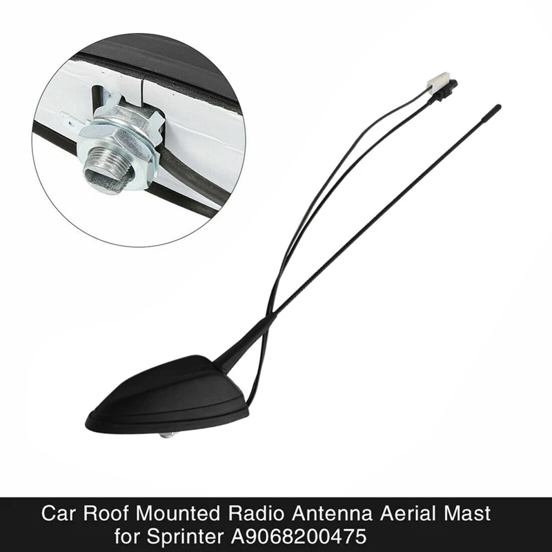 2X Antenna Roof Mounted Radio Aerial A9068200475 For Mercedes Sprinter W906 VW Crafter 2006-2017 2E0035507