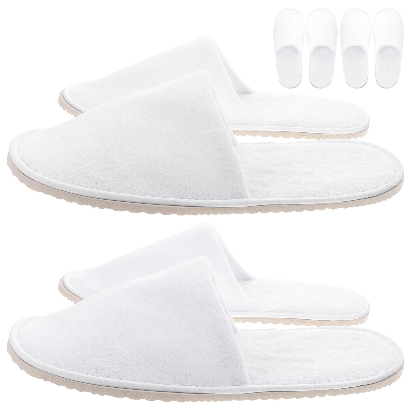 

Anti-slip Slippers 5 Pairs Disposable House Spa Travel Mens Womens Hotel Indoor Nonslip Comfortable Guest Footwear Coral Fleece