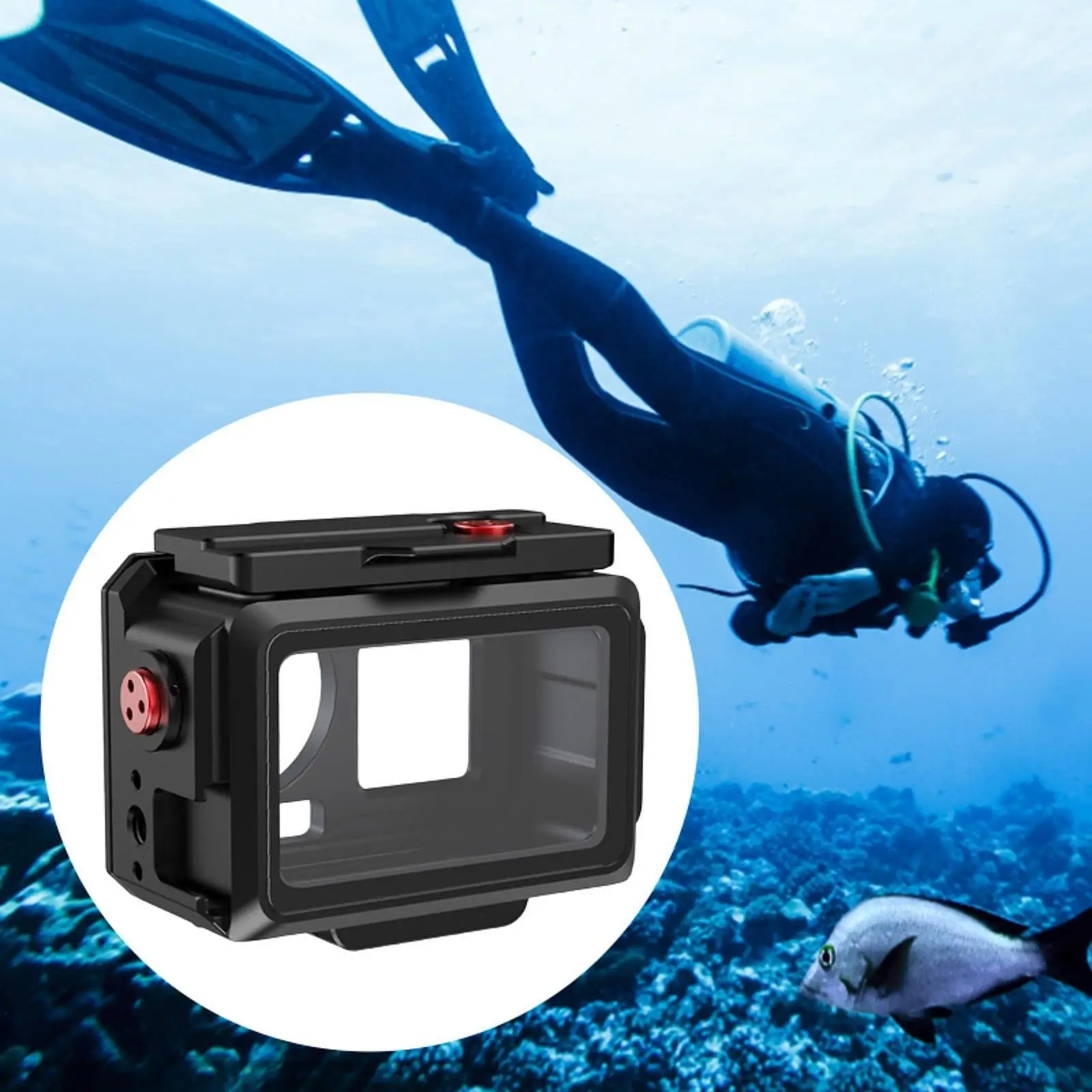 Funda protectora de buceo para Cámara de Acción, accesorios fáciles de usar, carcasa subacuática, diseño resistente al agua de 80 M para Action5 Pro/4/3