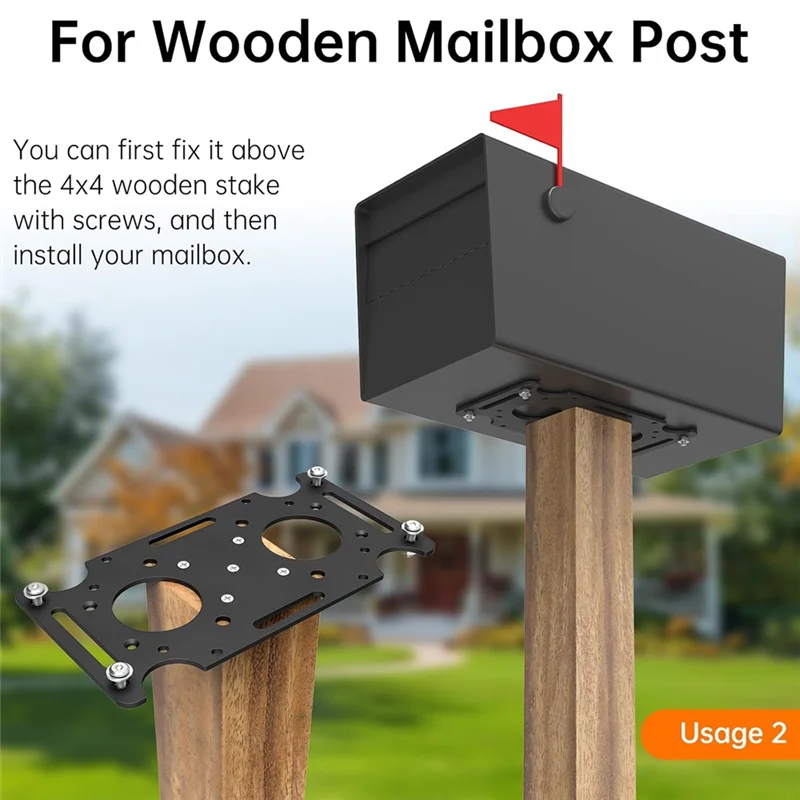 B84B-Mailbox Mounting Bracket Plate For Post Mount Mailboxes For Mounting Mailboxes Securely Onto Posts Or Walls Mailbox Hardwar