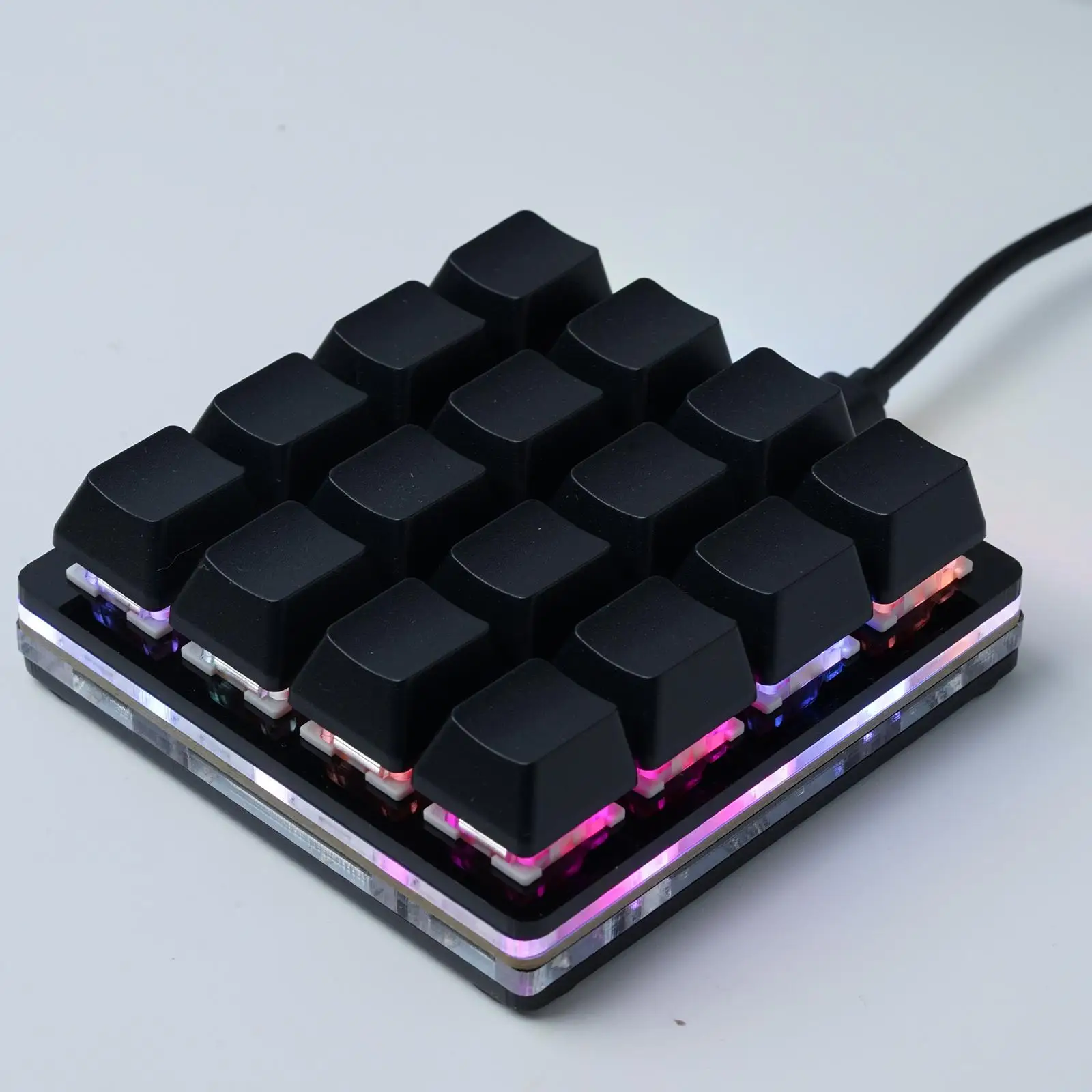 Teclado mecánico LED de 16 teclas teclas de acceso directo personalizadas compatible con Hardware MacOS Macros programable Pi Windows Raspberry Auto-cl A1P3
