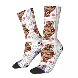 Funny Crazy Sock for Men Amazing Hip Hop Harajuku Playing Cards Happy Quality Pattern Printed Boys Crew compression Sock Casual