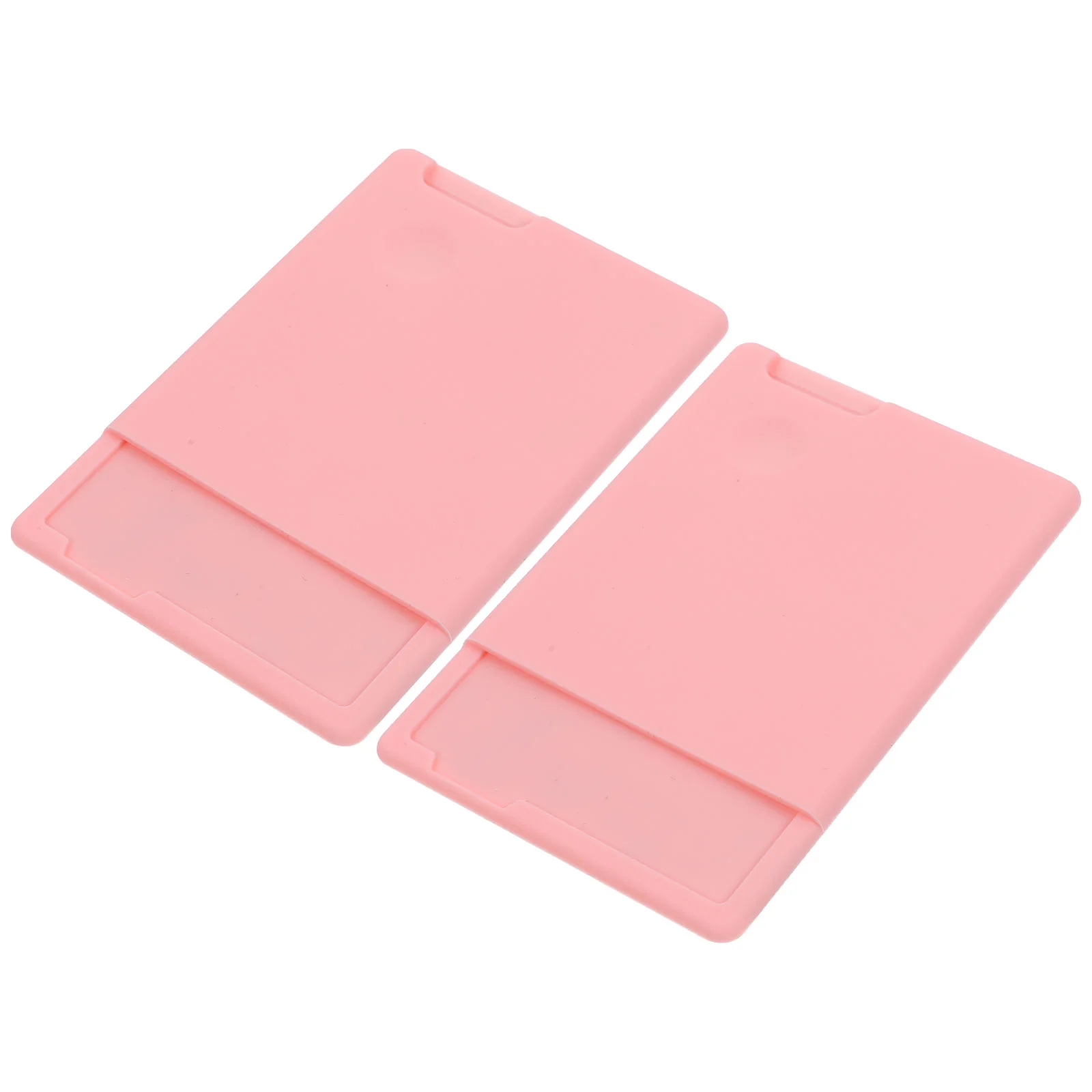 Porte-cartes en Silicone pour téléphone intelligent, 2 pièces, sacs pour cartes de crédit, portefeuille pour étui après pochettes roses à dos